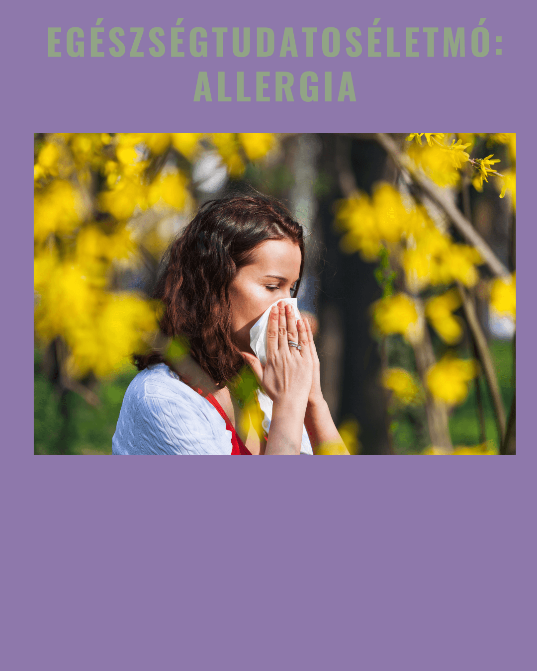 Allergia és egészségtudatosság